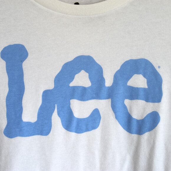 Women's Lee Missy T-Shirt Crew Neck Light Weight Logo Tee XLARGE White NEW - Picture 4 of 9